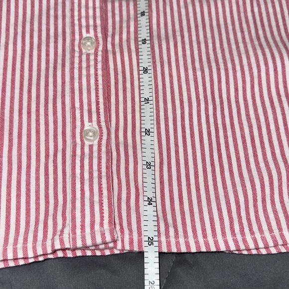 Orvis women’s Cotton Ticking Red Stripe Shirt Size 14. B13 - Picture 8 of 8